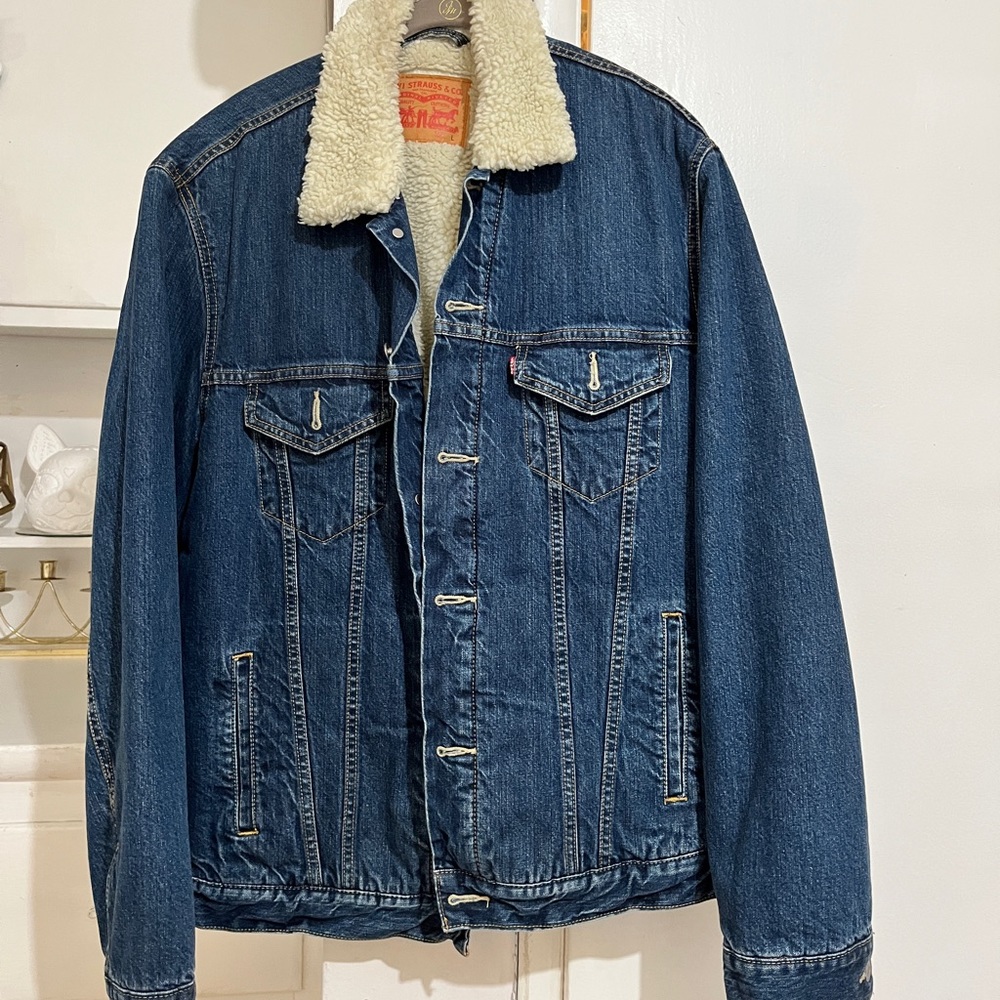 LEVI’S Sherpa Lined Denim Mens Jacket | Size L